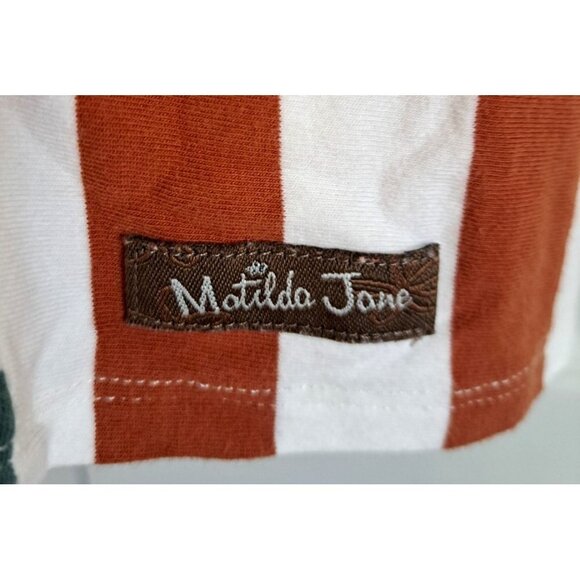 Matilda Jane Women's Darling Day S Multicolor Striped Sleeveless Peplum Tunic - Picture 5 of 5